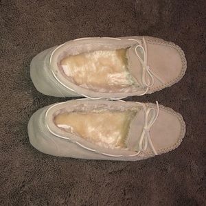 Sand Colored Moccasins.